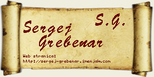 Sergej Grebenar vizit kartica